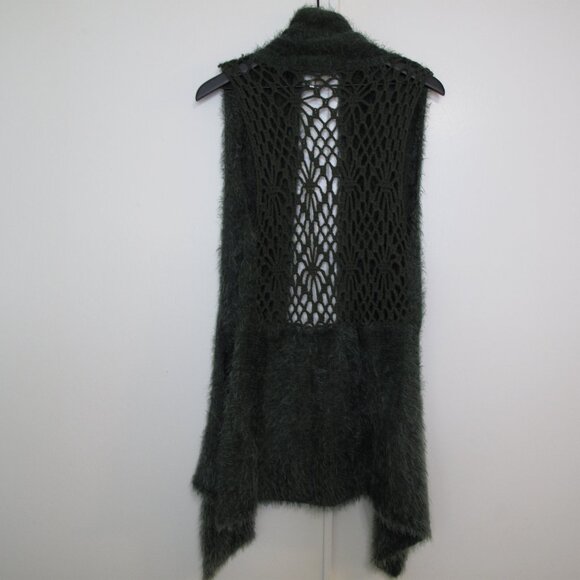 ESCIO Green Fuzzy Crotchet Back Vest - Picture 5 of 8